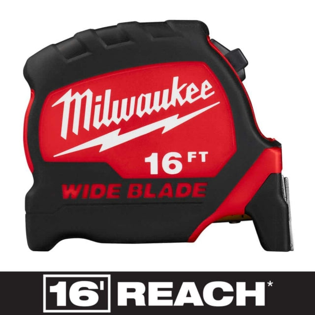Milwaukee Tool 16 Ft. X 1-5/16 In. Wide Blade Tape Measure With 16 Ft. Reach