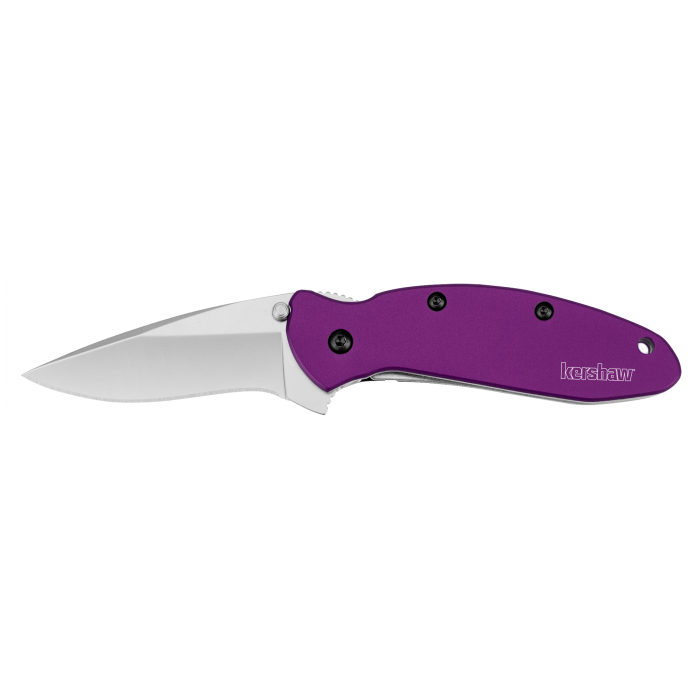 Kershaw Scallion Aluminum Knife - Stainless Steel/purple Ss/purple