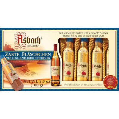 Asbach 8-Piece Brandy Milk Chocolate Zarte Fläschchen