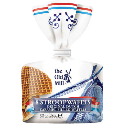 The Old Mill 8 Count Caramel Filled Stroopwafels in a Bag