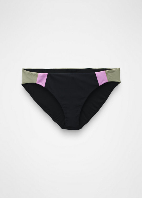 Prana Women's Tulum Swim Bottom - Black Color Block Black Color Block