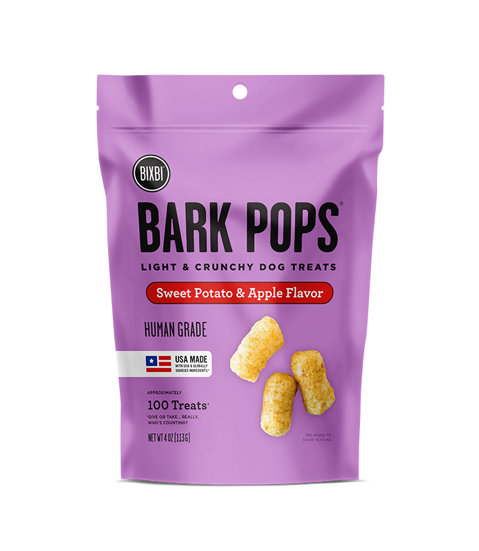 BIXBI Pet Bark Pops for Dogs - Sweet Potato & Apple Recipe - 4oz Sweet Potato & Apple