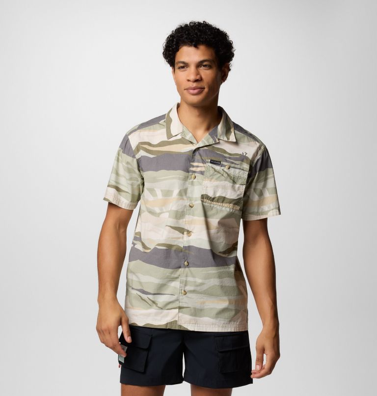 Columbia Mens Pine Canyon Short Sleeve Shirt - Safari Rouge Valley Safari Rouge Valley