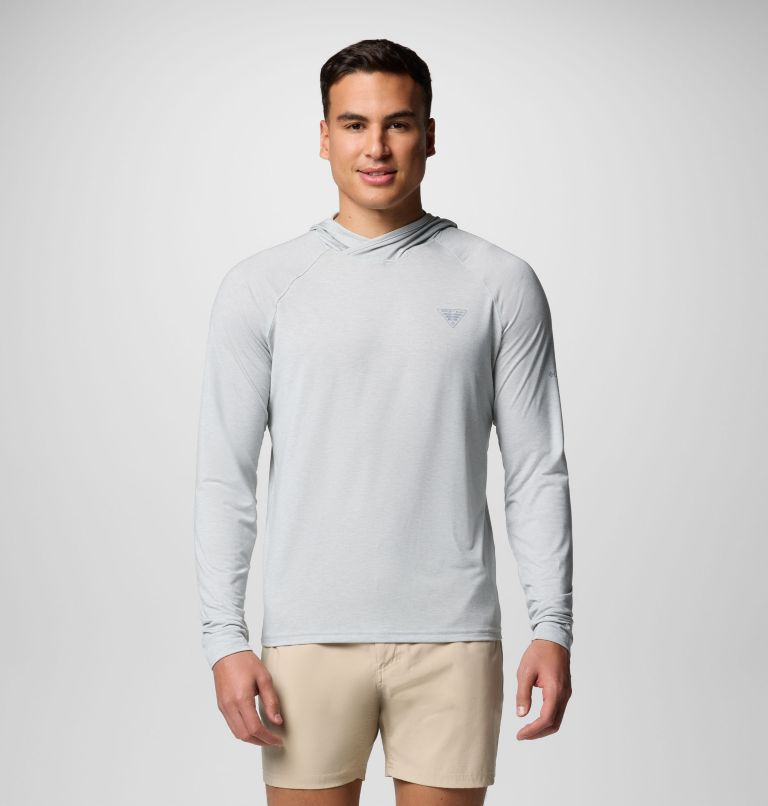 Columbia Mens PFG Uncharted Hoodie - Cool Grey Heather Cool Grey Heather