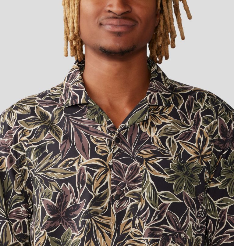 Mountain Hardwear Men's Trail Sender Camp Shirt - Black Floral Print Black Floral Print