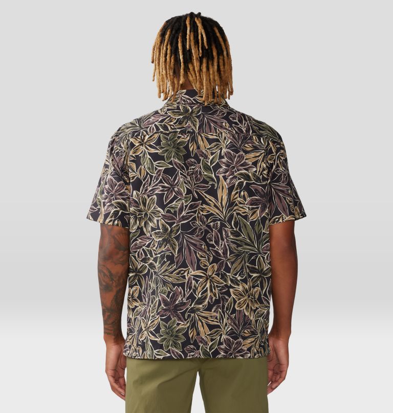 Mountain Hardwear Men's Trail Sender Camp Shirt - Black Floral Print Black Floral Print