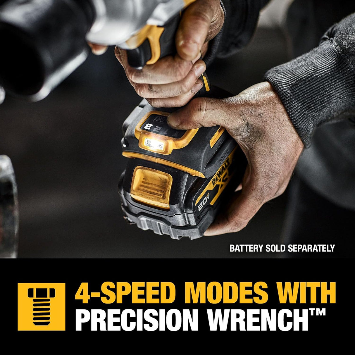 Dewalt 20V MAX XR Brushless Cordless 1/2 In High Torque Impact Wrench with Hog Ring Anvil (Tool Only)