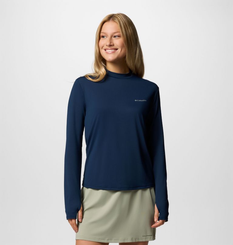 Columbia Womens Chill River Long Sleeve Shirt - Collegiate Navy Collegiate Navy