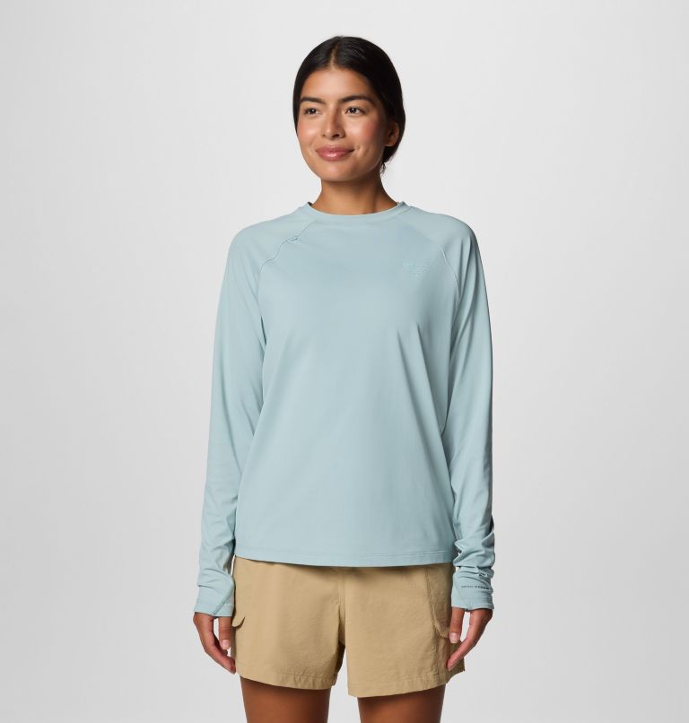 Columbia Womens Wild Cast Sun Shirt - Crushed Blue Crushed Blue