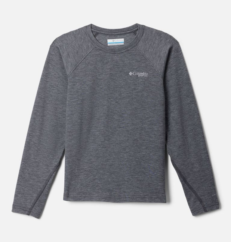 Columbia Boys PFG Uncharted Long Sleeve Shirt - Cool Grey Heather Cool Grey Heather