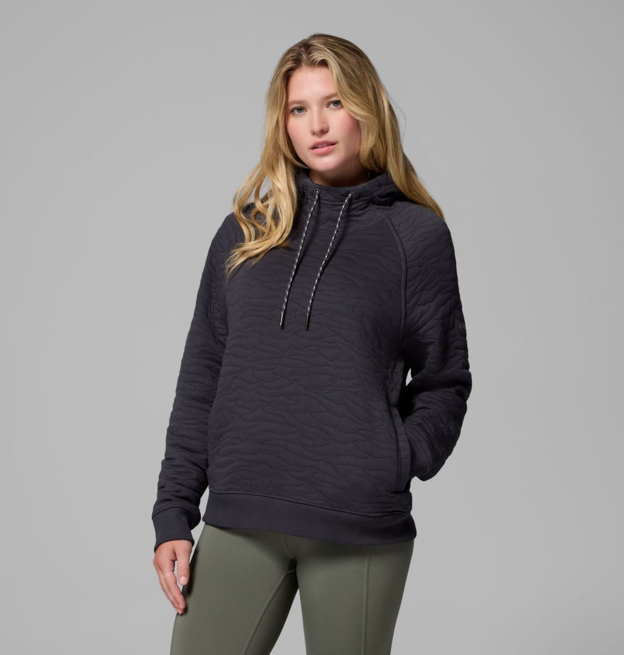 Columbia Womens Pfg Open Water Quilted Hoodie Shark