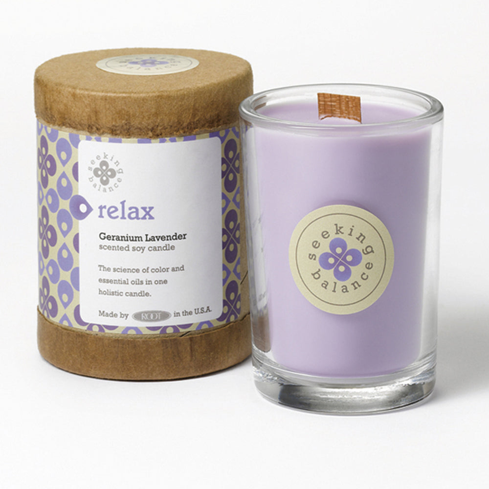 Root Candle Geranium/lavender