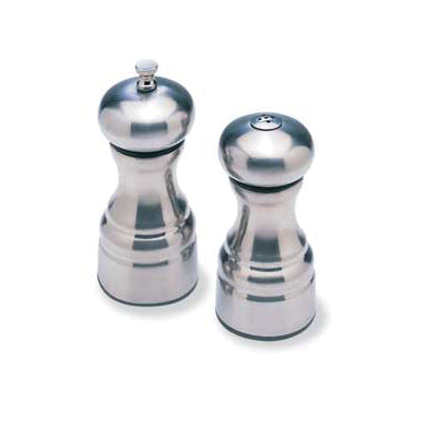 Olde Thompson Normandy Pepper Mill and Salt Shaker Set Brushed