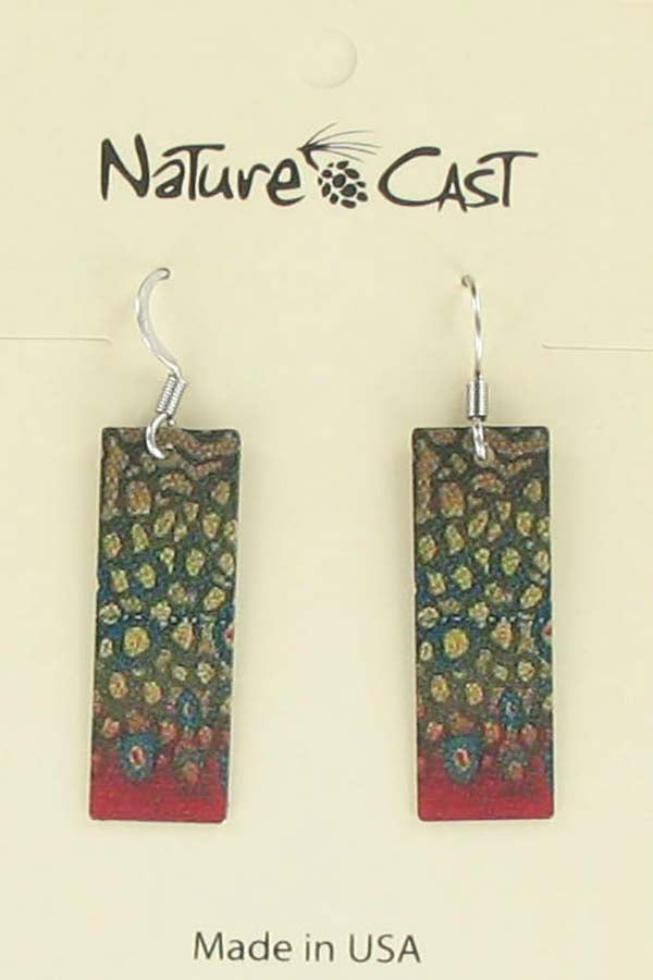 Nature Cast Metalworks Brook Trout Pattern Dangle Earring