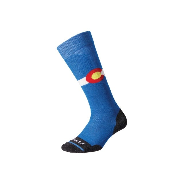 Fits Full Cushion Ski Over The Calf Colorado Sock Classic blue