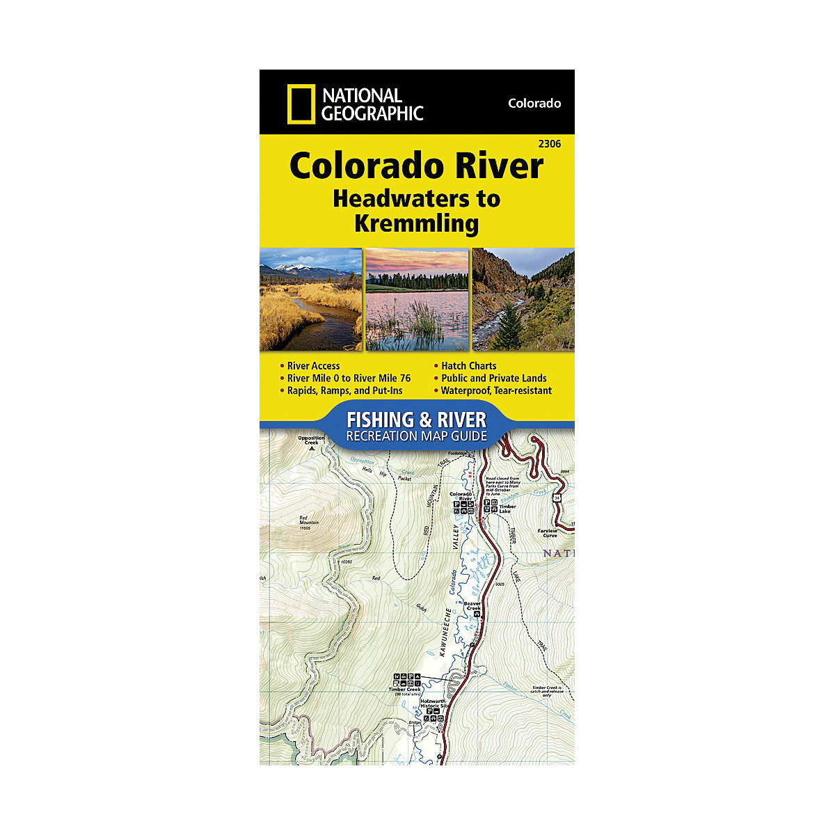 National Geographic Fishing and River Map HEADWATERS_KREMMLIN