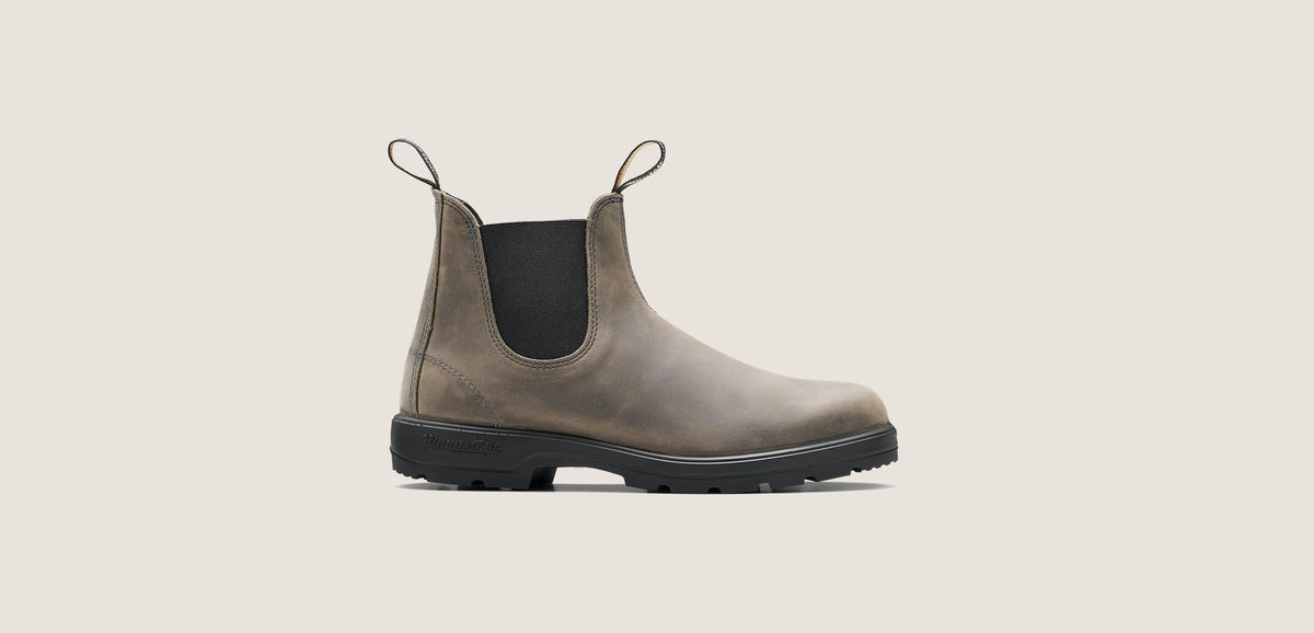 Blundstone Chelsea Pull On Canvas Men\'s Ankle‎ Boots Size US 7 Gray Tan Blundstone Gray Boots for Men for Sale | Shop New & Used  main image 2