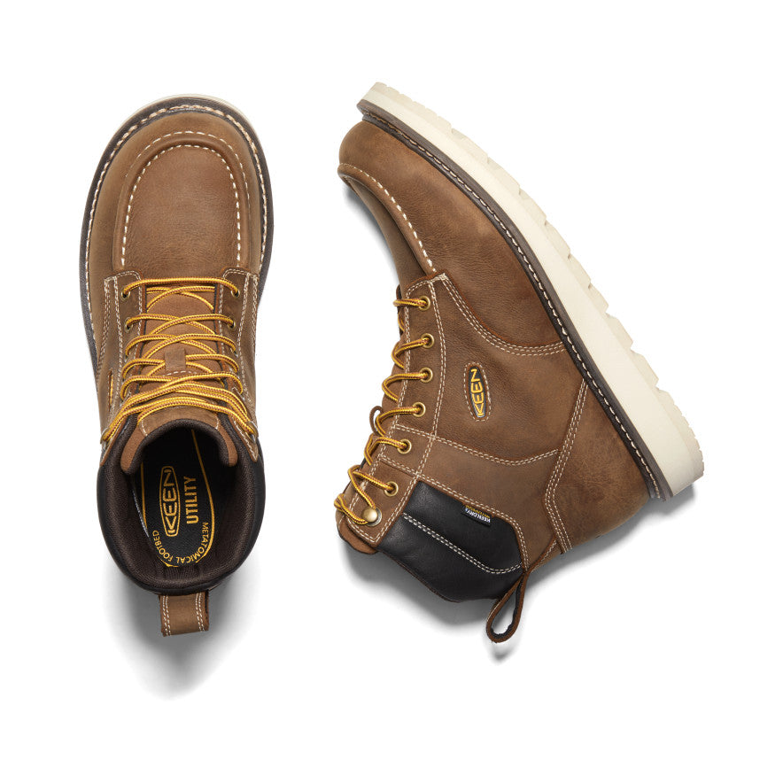 Keen Utility Cincinnati 6in Waterproof Boot (soft Toe) Cascade brown