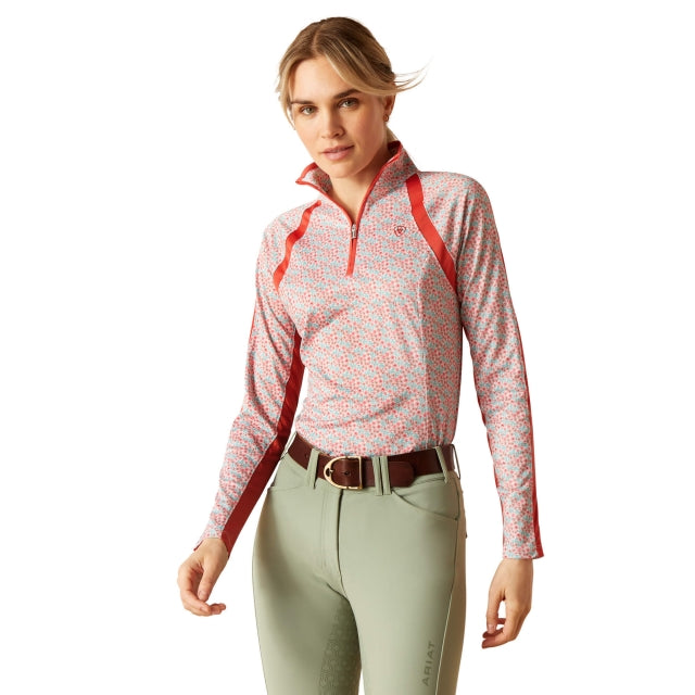 Ariat Sunstopper 3.0 1/4 Zip Baselayer Petals / / Regular