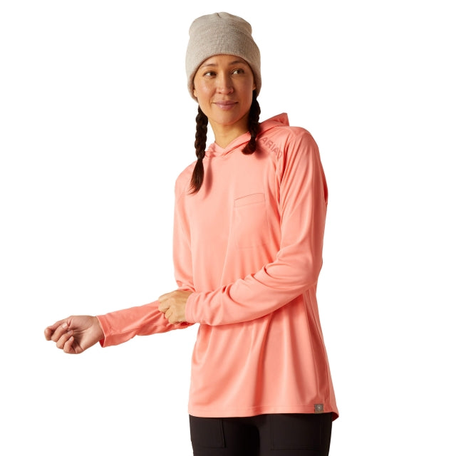 Ariat Rebar Sunblocker Hooded T-Shirt Shell Pink / / Regular