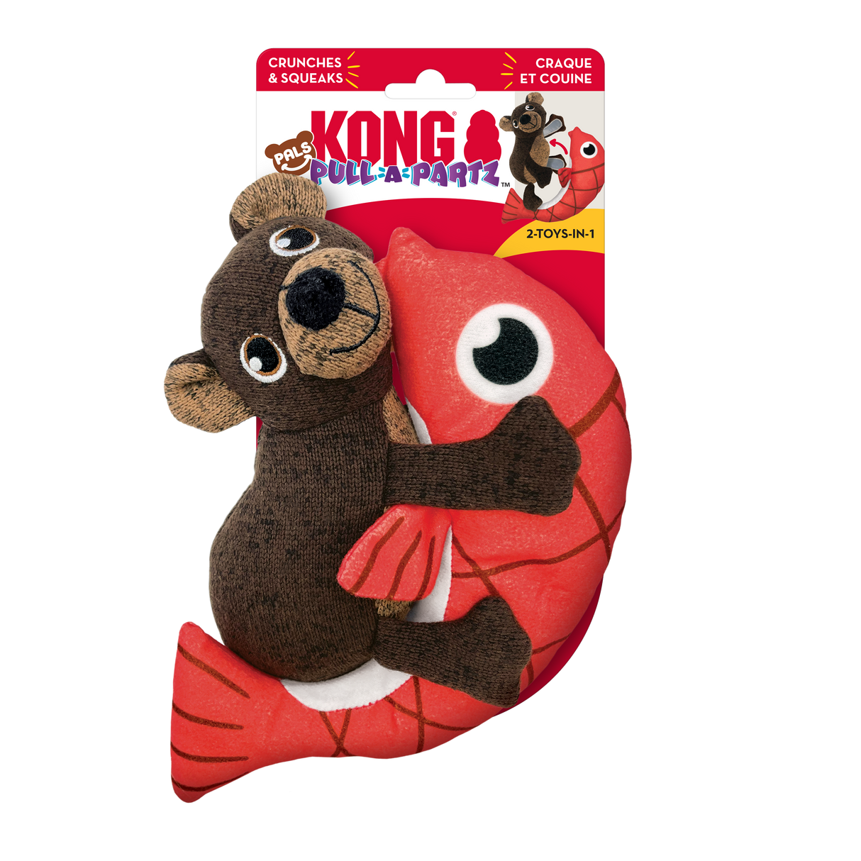 Kong Pull-A-Partz Pals Dog Toy - Bear Bear