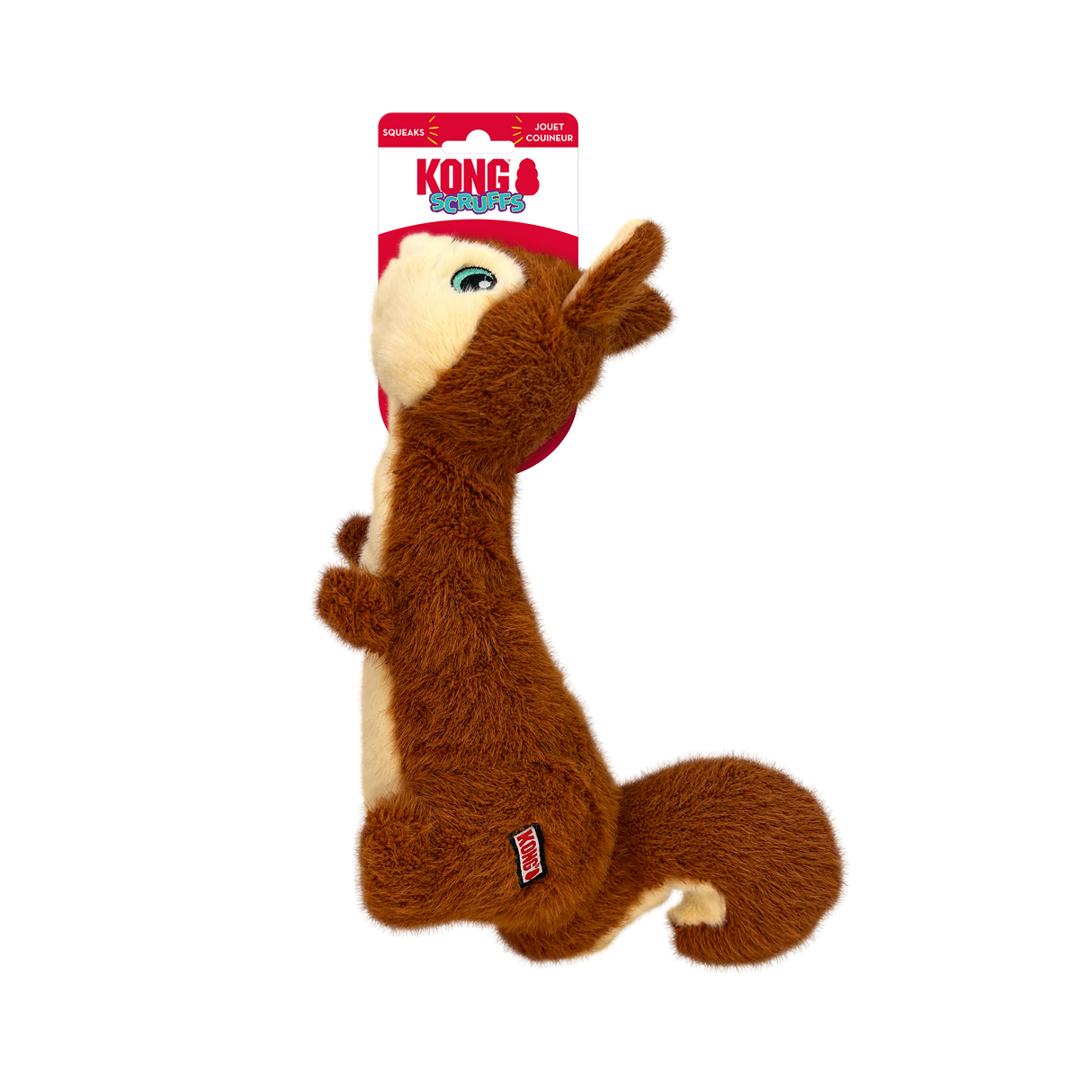 Kong Scruffs Dog Toy - Squirrel - Medium / Large Squirrel