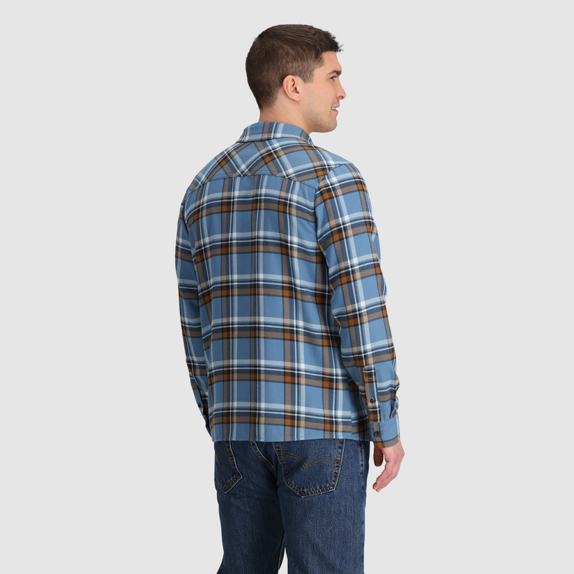 Outdoor Research Mens Feedback Flannel Twill Shirt Olympic plaid