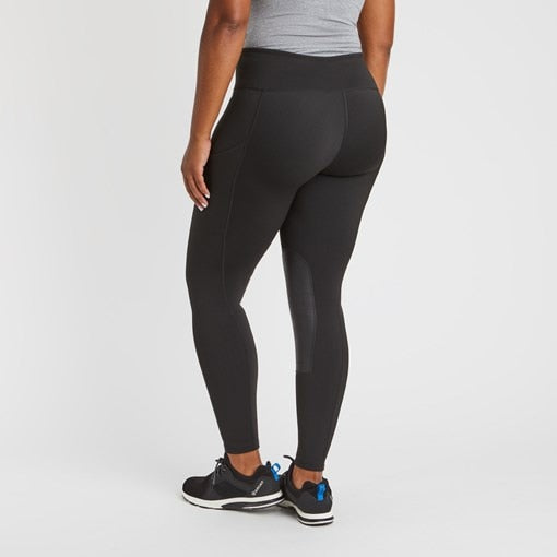 Kerrits Equestrian Apparel Fleece Lite II Knee Patch Tight Black Solid