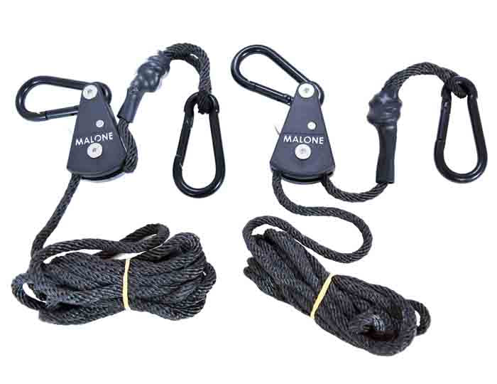 MALONE SPEEDLINE PRO RATCHET BOW AND STERN TIE-DOWNS Black