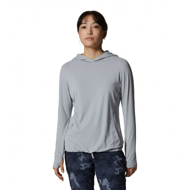 Mountain Hardwear Women's Crater Lake Long Sleeve Hoody Glacial