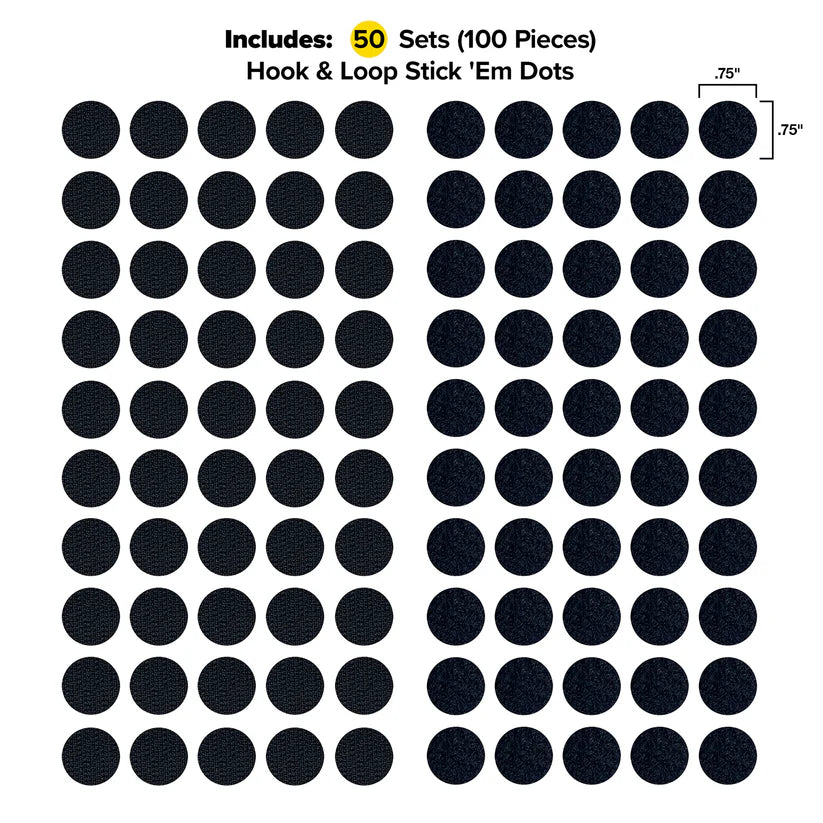 Wrap It 3/4-inch Stick 'Ems Dots - 50 Pairs