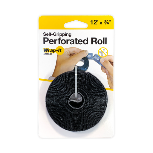 Wrap It 12ft Self-Gripping Perforated Roll Black