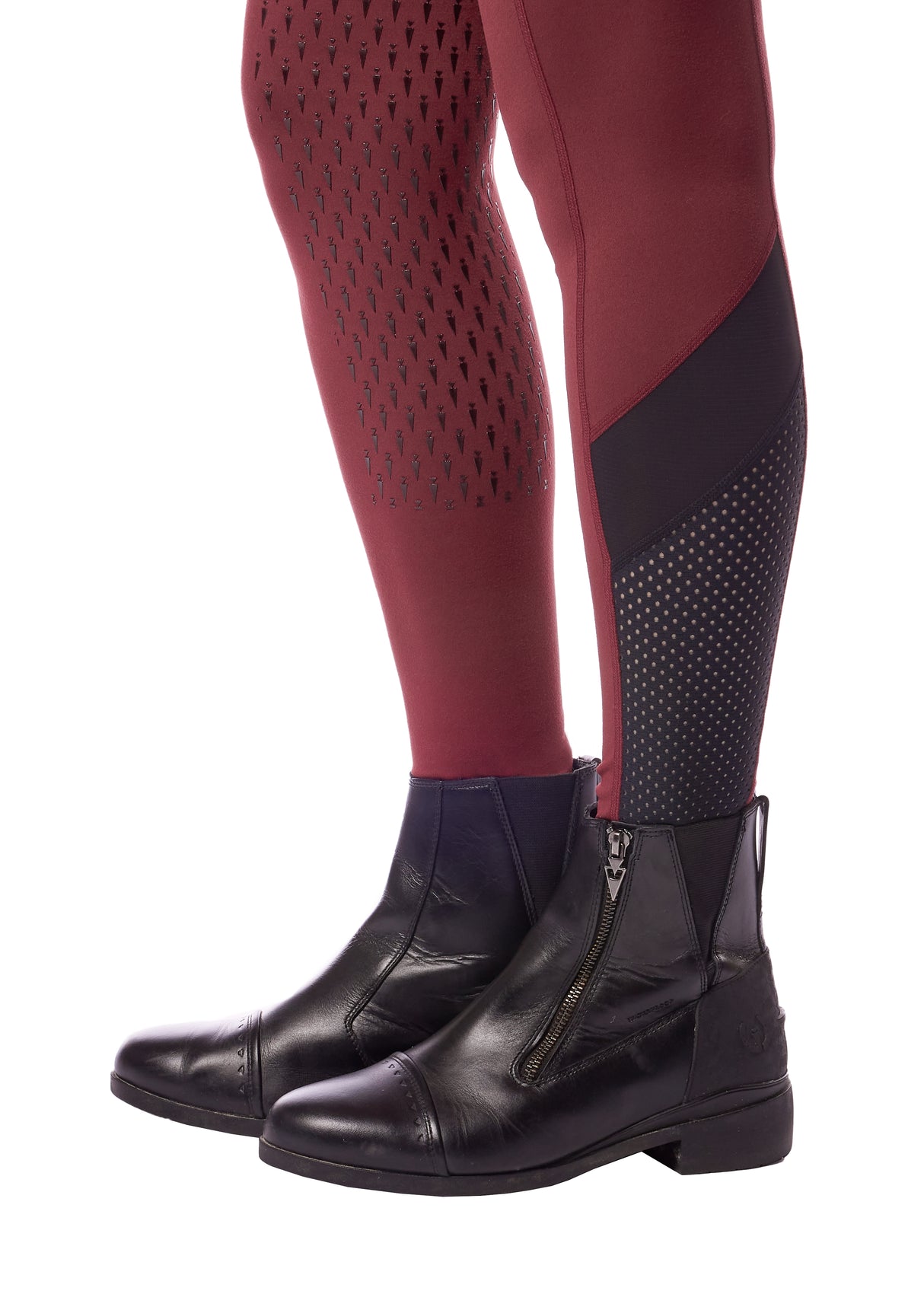 Kerrits Equestrian Apparel Free Style Knee Patch Pocket Tight sangria black