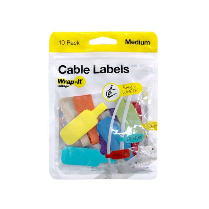 Wrap It Cable Labels 10 Pack - Medium Assorted / / 10PK