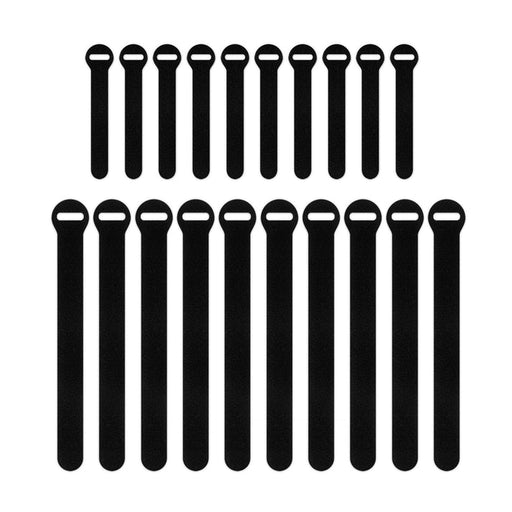 Wrap It Self-Gripping Cable Ties - 20 Pack Black / 20PK