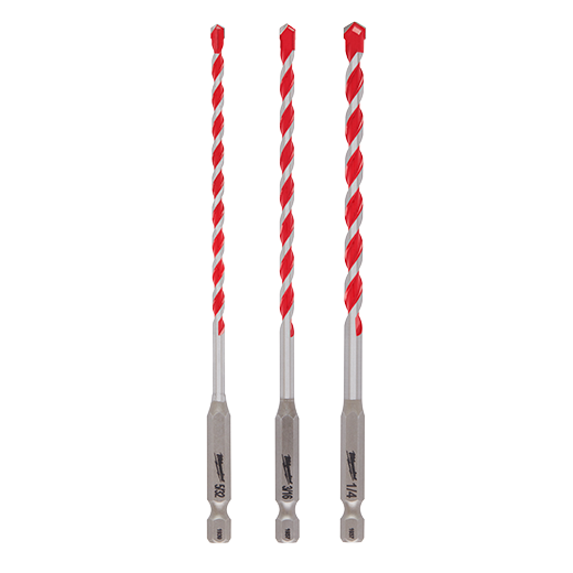 Milwaukee 3pc. Shockwave Carbide Hammer Drill Bit Kit