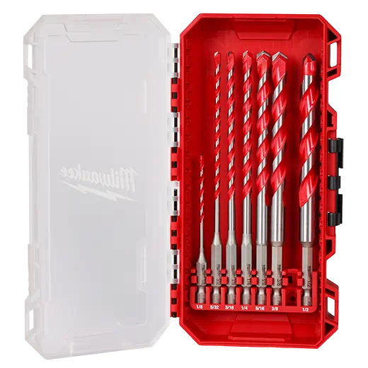 Milwaukee 7pc. Large Shockwave Carbide Hammer Drill Bit Kit