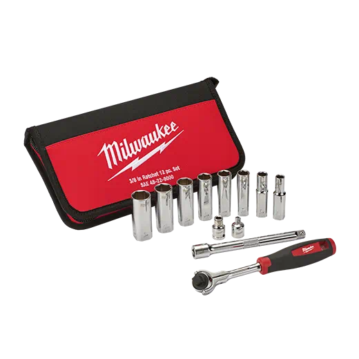 Milwaukee 12pc 3/8 In. Drive Sae Socket Set
