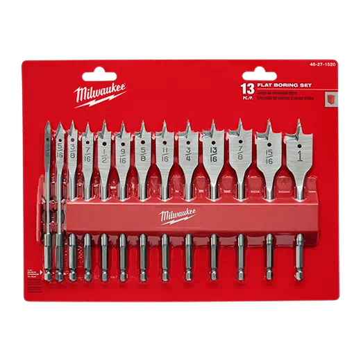 Milwaukee 13pc Flat Boring Bit Set