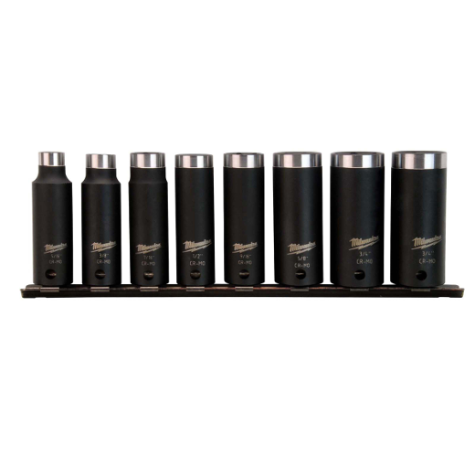 Milwaukee Shockwave Deep Well Socket 3/8 In. Set - 8pc