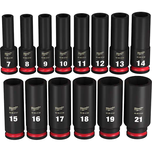 Milwaukee 14pc Shockwave Impact Duty 3/8 In. Drive Metric Deep 6 Point Socket Set