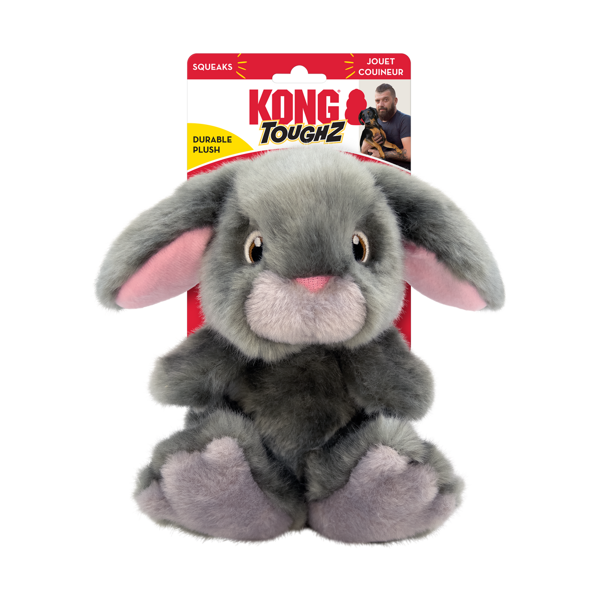 Kong Toughz Dog Toy - Bunny - Medium Bunny
