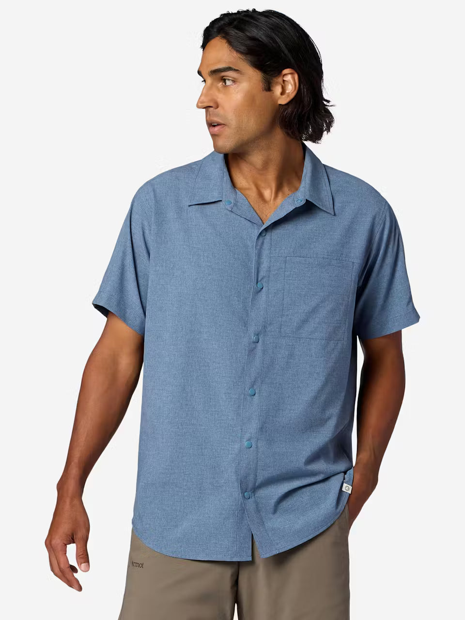 Marmot Mens Spring Creek Upf 50 Short Sleeve Summerstorm heather