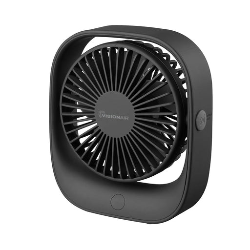 Vision Air 5-inch Rechargeable USB Fan - Black