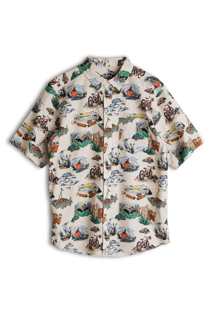 Kavu Mens The Jam Short-sleeve Places To Be