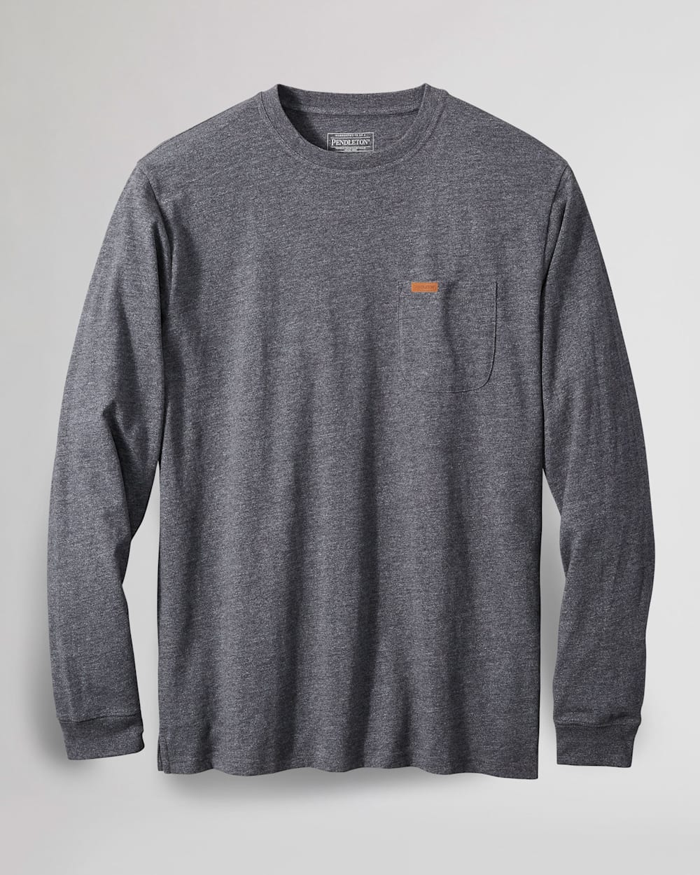 Pendleton Men's Long-sleeve Deschutes Pocket Tee Dark grey heather