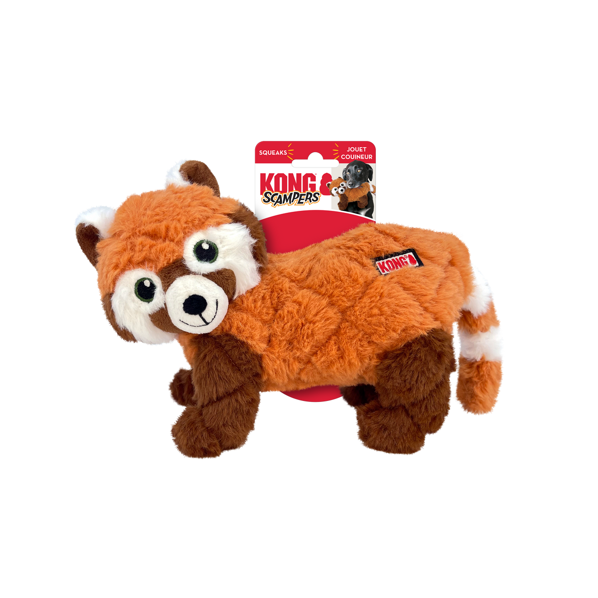 Kong Scampers Dog Toy - Red Panda - Medium Red Panda
