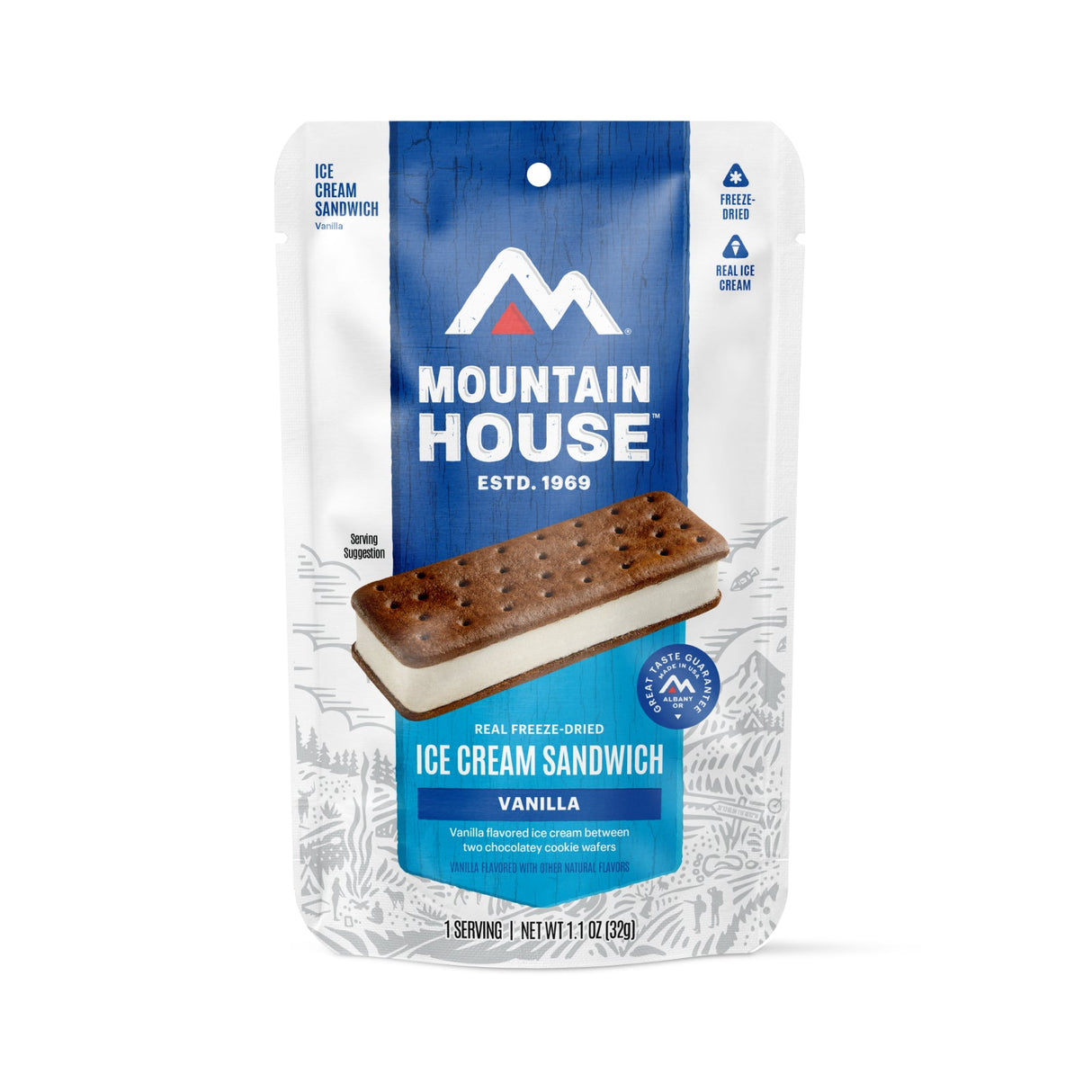 Mountain House Vanilla Ice Cream Sandwich Dessert Vanilla
