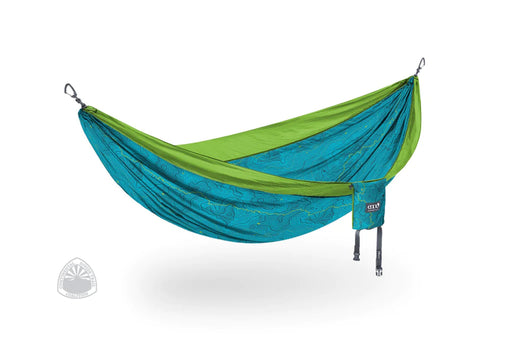 Eagle Nest Outfitters Giving Back DoubleNest Print Hammock - Continental Divide Trail (CDT) Topo CDT / Chartreuse