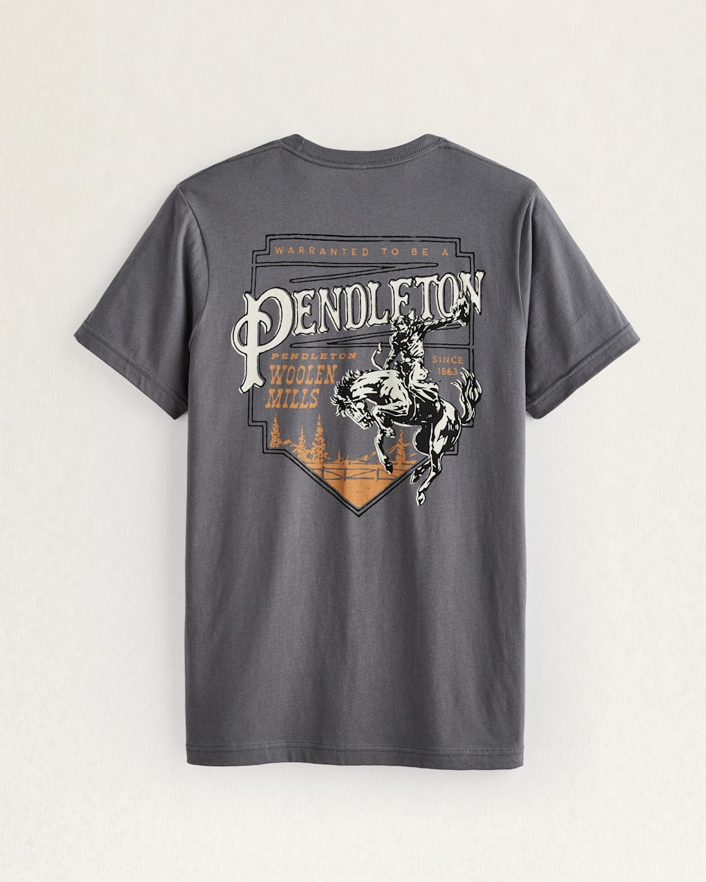 Pendleton Men's Rodeo Plaque Graphic Tee Asphalt white